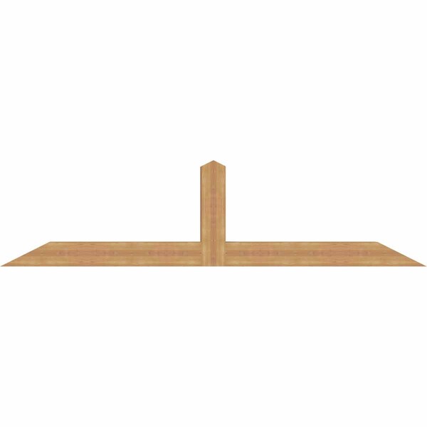 Ekena Millwork Portland Smooth Timber Gable Bracket, Western Red Cedar, 96"W x 24"H x 5 1/2"D x 5 1/2"F, 6/12 Pitch GBW096X24X0606POR00SWR - main